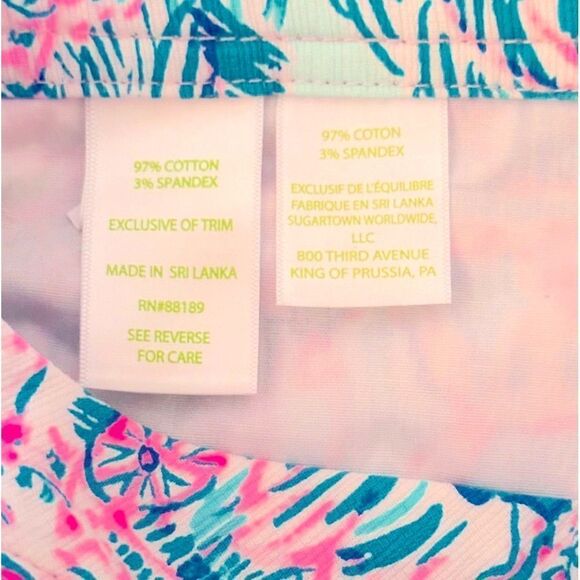 Lilly Pulitzer 5" Buttercup Short Bright Agate Green Colorful Camelflage - Picture 7 of 7